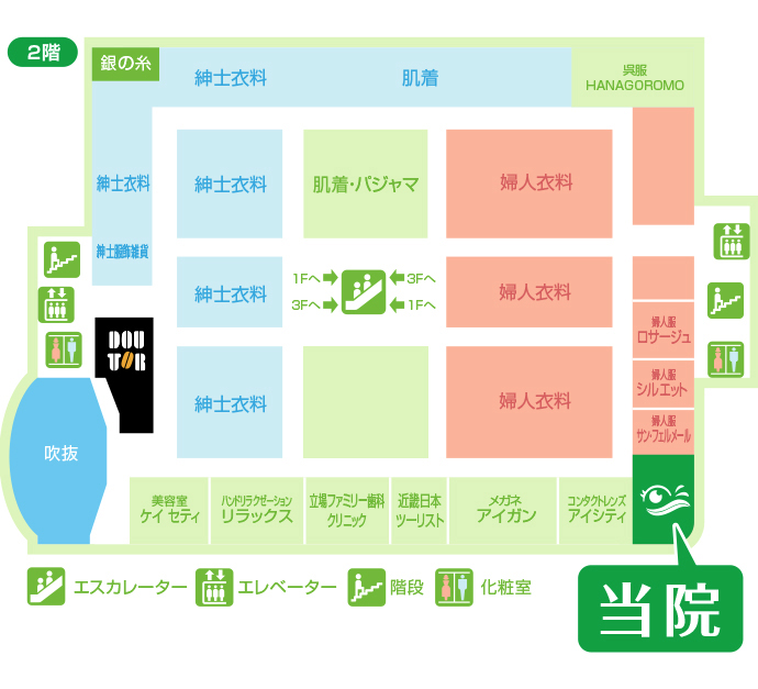 立場すぎもと眼科 館内地図